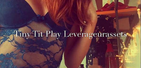  Tiny Titty Play Redhead in Blue Lingerie LeverageURAssets